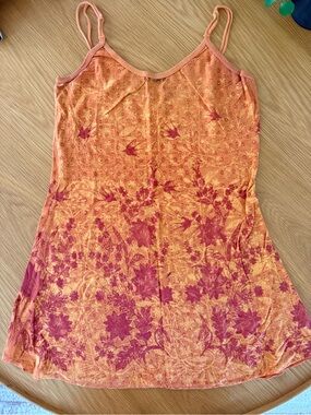 Vintage Language Orange Floral Cami tank
